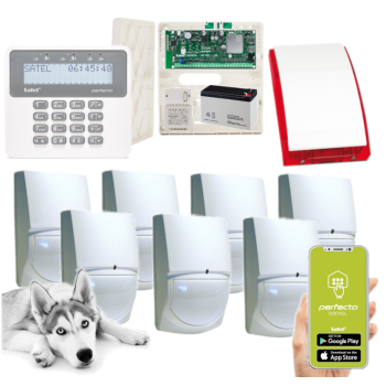 ZESTAW ALARMOWY SATEL PERFECTA 32 LTE SET-A 7 CZUJEK SWAN QUAD PET PRF-LCD SYRENA SP-4001R